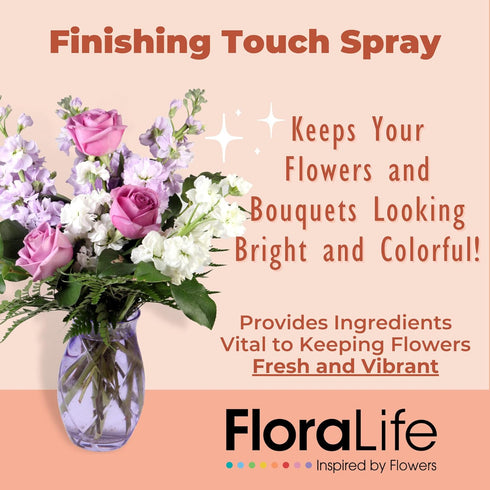 FloraLife Finishing Touch - Hydrating Multi-Nutrient Formula Spray for Fresh-Cut Flowers - 8oz...