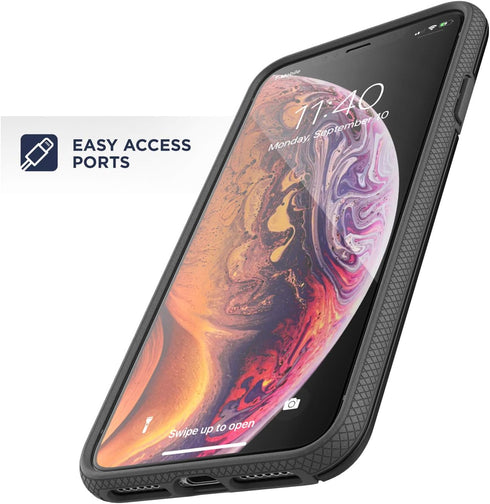ENCASED iPhone Xs Max Wallet Case (2018) Protective Cover with Card Holder (3 Credit Cards Capacity) (Black)...