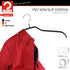 MAWA by Reston Lloyd Silhouette Series Non-Slip Coated Steel Clothes Hanger for Shirts and Dresses, Style 41/F, Set of 10, Black...