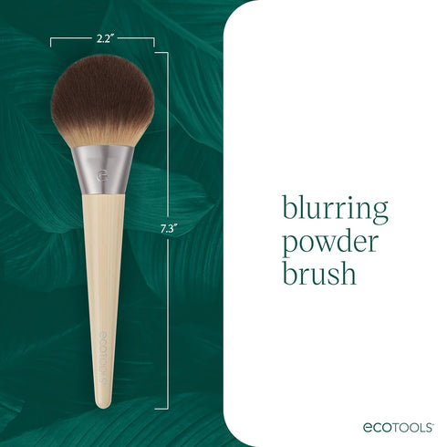 EcoTools Blurring Powder Makeup Brush, For Loose & Pressed Powder, Large Makeup Brush For All-Over Application, Fluffy, Synthetic Bristles, Eco Fr...