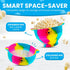 Microwavable Silicone Popcorn Popper- BPA Free- 100% Food grade Silicone, Collapsible Reusable Microwave Bowl- Popcorn Maker- Dishwasher Safe- Bla...