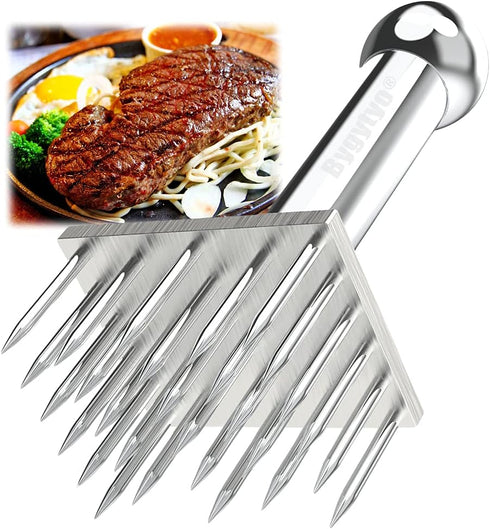Bygytyo Kitchen Gadgets Heavy-Duty 28 Blades Stainless Steel Meat Tenderizer Needle Profession Kitchen Tools for Kitchen Cooking Tenderizing Beef,...