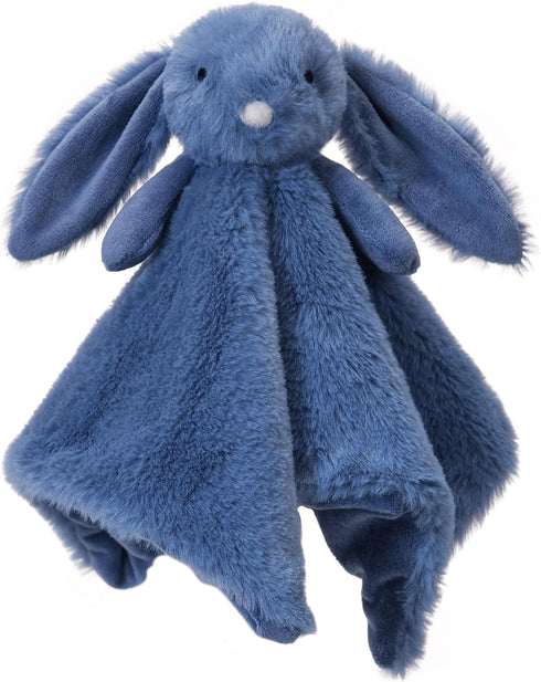 Apricot Lamb Stuffed Animals Navy Blue Bunny Rabbit Security Blanket Infant Nursery Character Blanket Luxury Snuggler Plush Baby Lovey(Navy Blue B...