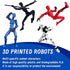 2 Packs(Assembly Completed) T13 Action Figure, 3D Printed Multi-Jointed Lucky 13 Action Figure, 13 Action Figure Dummy, Full Body Mechanical Doll ...
