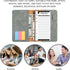 GVRGO Binder A6, Nnx Note Pad Style with Zippered Pocket, Holds 12+12 Budget Cards + 14+10 Sticky Sheet Monthly Planner * 2+5 Color Folders * 1 Gr...