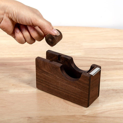 IMEEA Tape Dispenser Natural Walnut Wood Desktop Tape Dispenser Tape Cutter for Gift Wrapping Office Home School and Crafts...