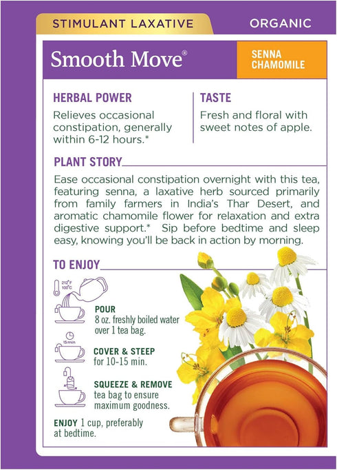 Traditional Medicinals Organic Smooth Move Chamomile Tea, 16 Tea Bags...