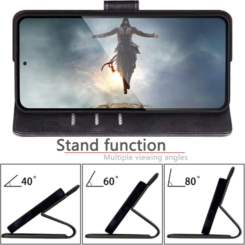 SUANPOT for Samsung Galaxy S22 Ultra with RFID Blocking Leather Wallet case Credit Card Holder,Flip Folio Book Phone case Shockproof Cover Women M...