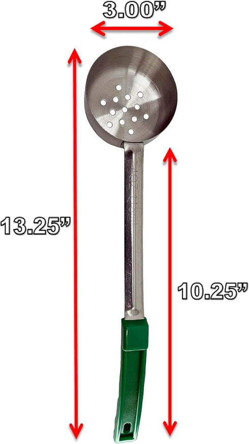 Stainless Steel Portion Control Serving Spoon - Pack of 2 (4 oz. Perforated)...