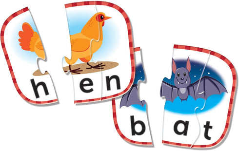 Learning Resources 3-Letter Word Puzzle Cards, Kindergarten Readniness, Self Correcting Puzzles, Ages 3+...