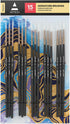 ARTEZA Detail Paint Brushes, Set of 15, Fine Detail Brush Set for Miniature Models and Canvases...