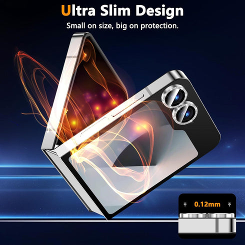 YWXTW for Samsung Galaxy Z Flip 6 Camera Lens Protector, Bling Glitter Individual Anti Scratch Metal Ring Tempered Glass Camera Screen Protector f...