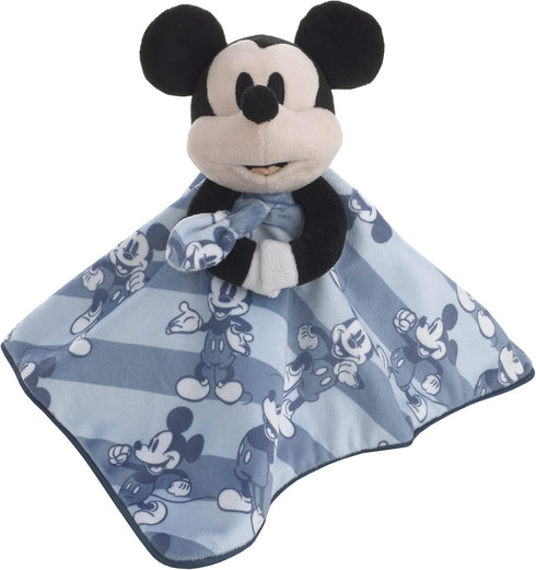 Disney Mickey Mouse Blue, White and Black Lovey Security Blanket...