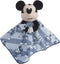 Disney Mickey Mouse Blue, White and Black Lovey Security Blanket...