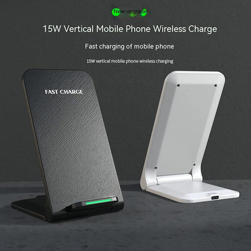 Wireless Charging Station,15W Fast Wireless Charging Station with Sleep-Friendly Adaptive Light,Compatible with Samsung Galaxy, Google LG, etc?Bla...