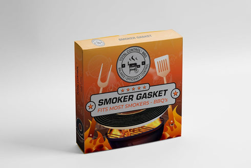 Total Control Black High Temp BBQ Smoker Gasket, Self Stick - Self Stick (1/2" X 1/8" X 7 Feet (2 Pack))...