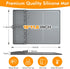 Griddle Mat Compatible with Blackstone, Silicone Grill Tools Mat with Drip Pad, Spatula Mat for Outdoor Grill, Side Shelf Mat Grill Pad (Grey)...