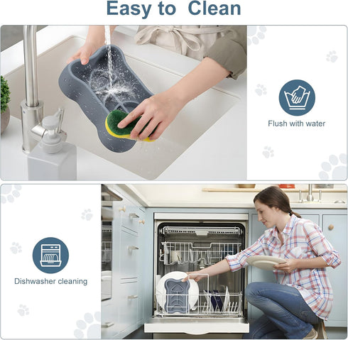 Slow Feeder Dog Bowl, Slow Down Pets Eating, with 35 Strong Suction Cups, Dog Feeding Bowls Prevents Overeating, Puppy Training, Medium, Small Bre...