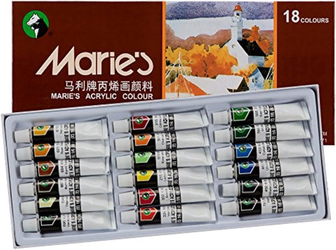 Marie's Extra Fine Acrylic Set of 18 12 ml Tubes...