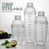 Homestia Plastic Cocktail Shaker w/Scale and Jigger Set, Strainer Top, Drink Mixer Bartender Kit, Clear Plastic Cocktail Shaker Bottle Wine Mixer ...