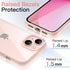 JETech Case for iPhone 13 6.1-Inch, Shockproof Phone Bumper Cover, Solid Color Matte TPU Frame, Anti-Scratch Clear Back (Pink)......