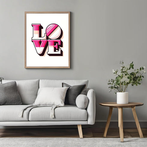 Posterizer 1 pcs-Lesbian Pride Flag-Love-Gay & LGBTQ Art-Abstract & Modern Art-Gift for LGBTQ, Queer, Gay, Bi, Lesbian- UNFRAMED Wall Art...