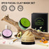3 Pcs Clay Facial Mask Set - Turmeric Vitamin C Clay Mask - Rose Face Mask, Avocado Mud Mask, Facial Skin Care Mask for Deep Cleansing, Oil Contro...