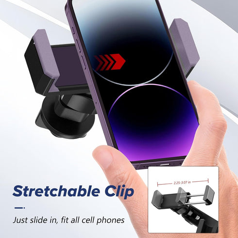 Tesla Phone Mount, No Annoying Tape, Clip-Design Suitable for All Cell Phones, Phone Holder for Tesla Model 3 Y, Clip-on Design Never Loosen, Neve...