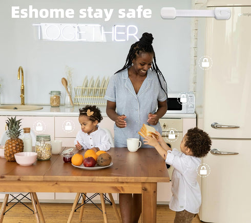 Cabinet Locks Baby Proofing (10 pack) Child Safety Cabinet Locks Drawer Cupboard Fridge Trash Can Furniture Kitchen Ovens Washroom Toilet Seats Lo...