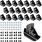 20Sets Black 2020 Series Aluminum Extrusion Profile Connector Set,20Pcs Corner Brackets,with 40Pcs T-Nuts and M5×8 Hex Screw Bolt for 6mm 20S T Sl...
