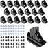 20Sets Black 2020 Series Aluminum Extrusion Profile Connector Set,20Pcs Corner Brackets,with 40Pcs T-Nuts and M5×8 Hex Screw Bolt for 6mm 20S T Sl...