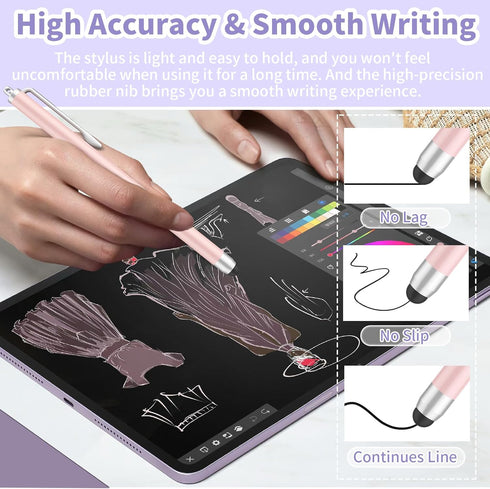 Stylus Pens for Touch Screens, 4 Pcs High Sensitivity & Precision iPad Stylus with Replacement Tips, Compatible with iPad, Android, Tablets and Al...