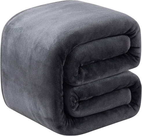 Fleece Blanket Queen Size for All Season 350GSM - Premium Lightweight Anti-Static Throw for Queen/Full Size Bed Extra Soft Brush Fabric Warm Sofa ...