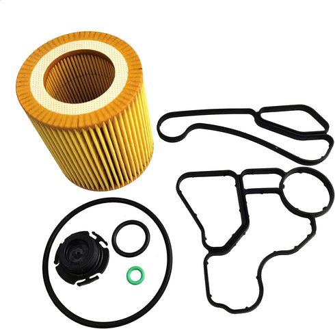 Engine Oil Filter Adapter Housing Gasket Cooler Seal Kit fit for BMW 128i 135i 323i 325xi 328i xDrive 328xi 330i 330xi 335i 335is 335xi 530i 535i ...