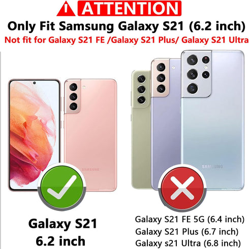 ?for Galaxy S21 Case,with Screen Protector, Built-in 360° Rotation Ring Holder Magnetic Kickstand, Plating Gold Edge Soft TPU Shockproof Protectiv...