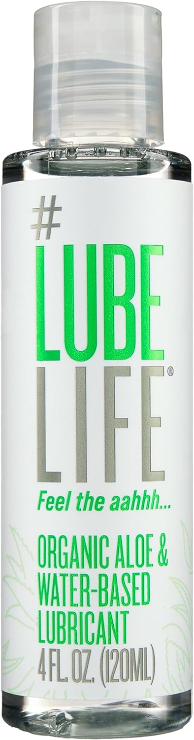 #LubeLife Organic Aloe & Water-Based Personal Lubricant, 4 Ounce Water-Based with Aloe Vera, Women and Couples, Hypoallergenic, Made with Natural ...