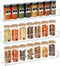 NIUBEE Wall Mounted Spice Rack Organizer,3 Pack Clear Acrylic Spice Shelf Storage Holder,Hanging Seasoning Rack Organizer for Wall Kitchen Pantry ...
