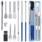 All Sizes Capsule Filling Machine Kit for Pill Filler # 000 00 0 1 2 3 4 5-11Piece Micro lab Spoons Spatula Tool for Gel Capsules Empty Quickly Fi...