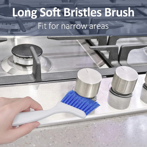 4 PCS Cleaning Brush Set for Household Use, Scrub Brushes for Cleaning Kitchen Sink Corner, Small Scrubbing Brush for Deep Clean...