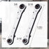 ANCIRS 5/16 to 1/4 HVAC Service Wrench for Air Conditioning, 3/8 to 1/4 Ratcheting Air Conditioner Service Wrench for Refrigeration Equipment Repa...
