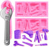 3Pcs Hardware Tools silicone Mold,Construction Tools Fondant Molds Wrench Chocolate Mold 3D Sugar Fondant Mold Mini Hand Tools Silicone Mold for C...