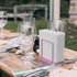 Napkin Holder for Table, Pink Kitchen Accessories Appliances for Table Farmhouse Cocktail Picnic Rustic Bamboo Iron Wood Holders for All Dining Ro...