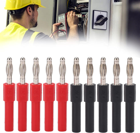 5Set J.20012 Banana Plug Connector 4mm Male to 2mm Female Multimeter Banana Plug Connector Adapter for Multimeter Test Leads Probes...