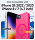 CANSHN Magnetic Case for iPhone SE 2022/iPhone SE 2020/iPhone 8, Built in Magnets Compatible with MagSafe, Translucent Matte Back Phone Cover for ...