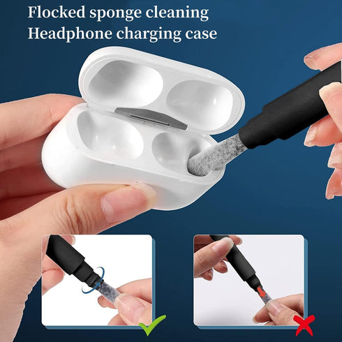 3 in 1 Electronic Cleaner kit - YIUYIUPI Airpods Cleaning kit, Easy to Carry, Earbud Cleaning Kit with Soft Brush, Cleaning Pen for Airpods Pro1 2...