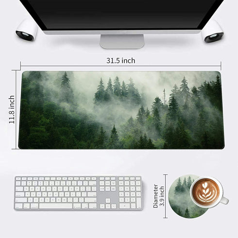 Extended Large Mouse Pad, Functional Desk Pad with Stitched Edges, XXL Mouse Pad Large (31.5x11.8 Inch) w/Brilliant Design, Desk Mat Keyboard Pad ...