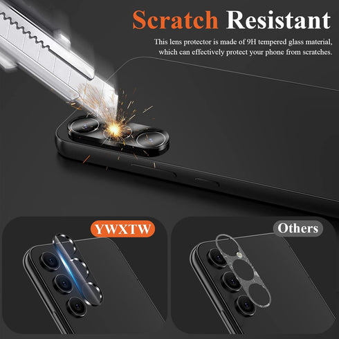 3 Pack for Samsung Galaxy S24 / S23 / S23 Plus Camera Lens Protector, 9H Tempered Glass S24/S23/S23 Plus Camera Cover, Anti Scratch, Case Friendly...