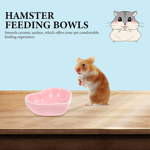 ULTECHNOVO Hamster Ceramic Food Bowl, 3pcs Hamster Food Bowl Small Cute Shape Food Dish for Hamster Rat Mice and Other Small Animals...