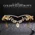 CLOACE Rhinestone Headband Gold Leave Pendant Headpiece Bride Wedding Crystal Hair Accessories for Women and Adult...