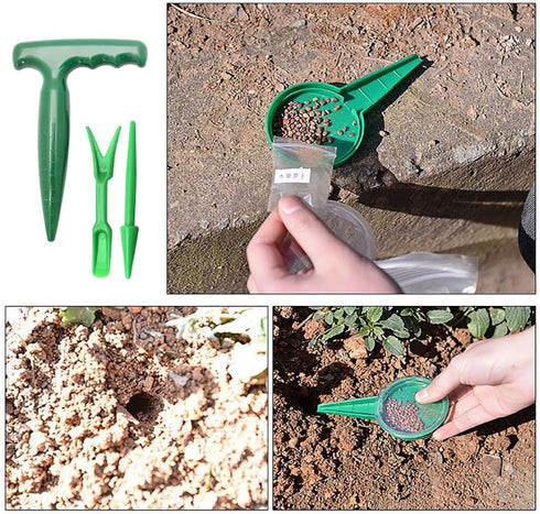 Rocutus 6 Pack Sowing Seeds Planter,Adjustable Hand Held Garden Flower Grass Plant Seeder Tool for Indoor and Outdoor...